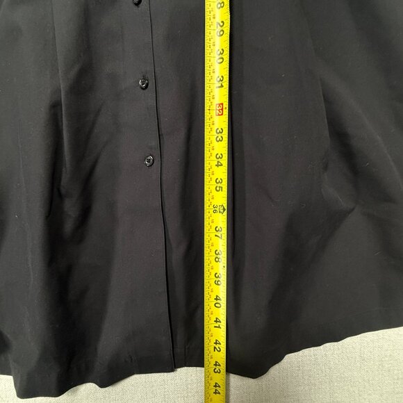 Brooks Brothers 346 Fit & Flare Dress Black Collared Short Sleeves Size 14 - Picture 9 of 13